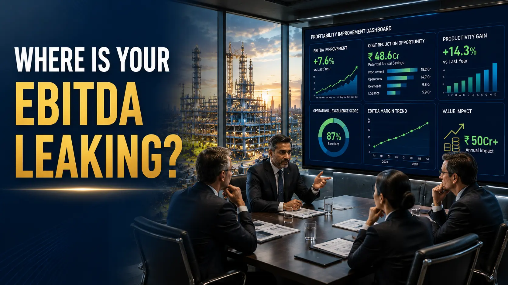 Operational Excellence Consulting helping manufacturing and EPC companies improve EBITDA